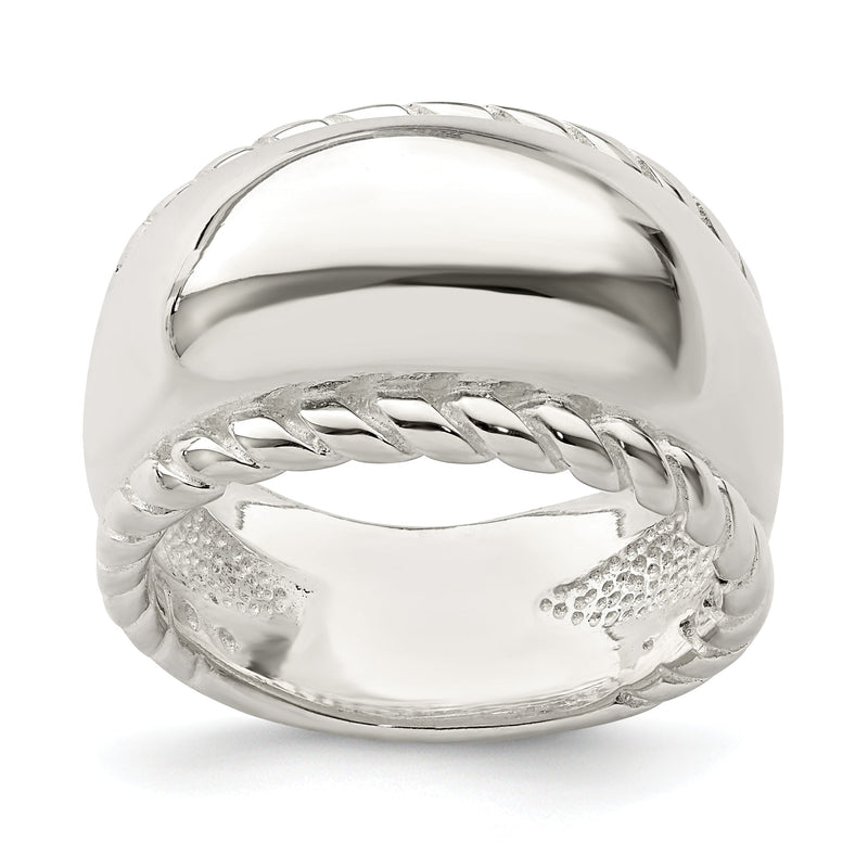 Sterlingsilber Gedreht Kuppel Ring