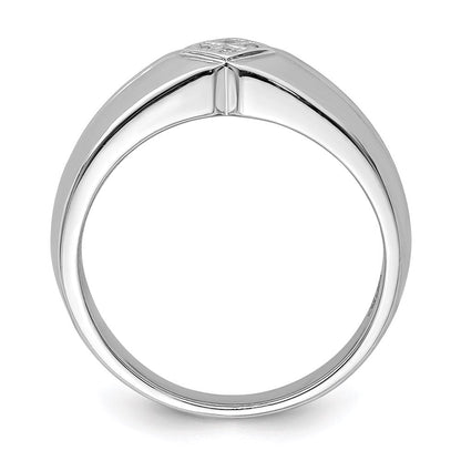 Sterlingsilber Rhodiniert Diamant Herren Ring