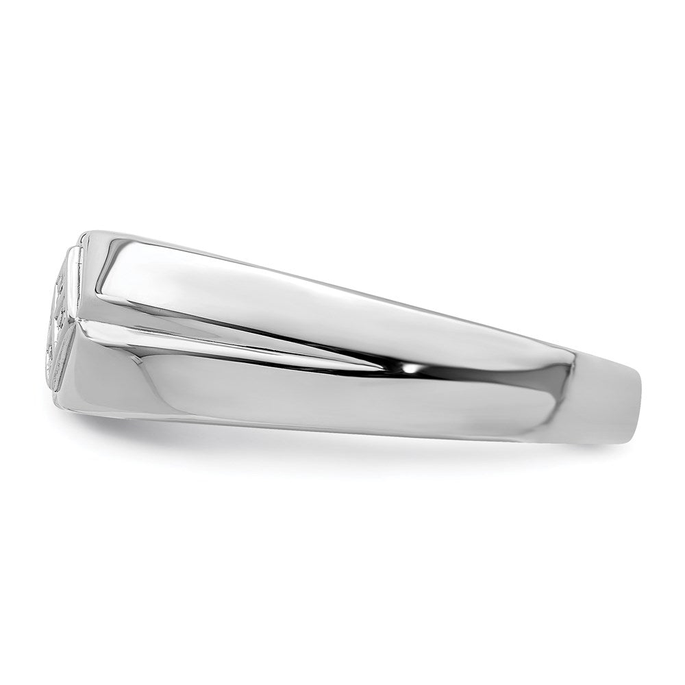 Sterlingsilber Rhodiniert Diamant Herren Ring