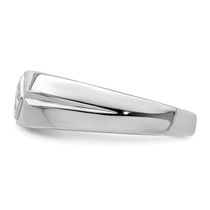 Sterlingsilber Rhodiniert Diamant Herren Ring