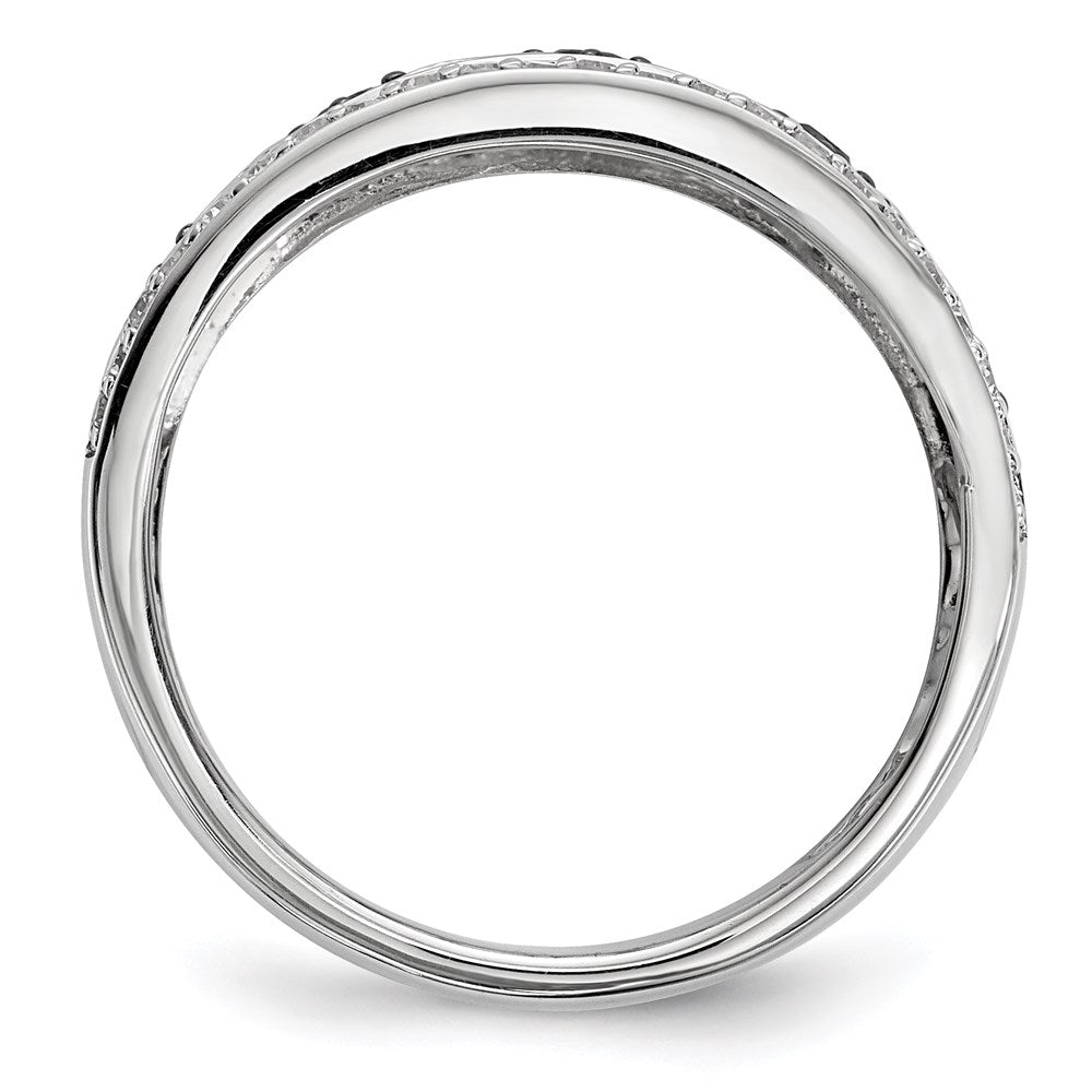 Sterlingsilber Schwarz/white Diamant Ring