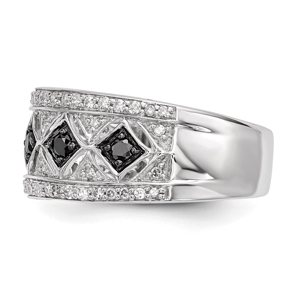 Sterlingsilber Schwarz/white Diamant Ring