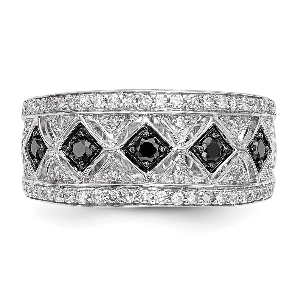 Sterlingsilber Schwarz/white Diamant Ring