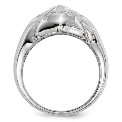 Herren 5/8 Ct. Natürlich Weiß & Schwarz Diamant Totenkopf Ring in Weiß Vergoldet Sterlingsilber