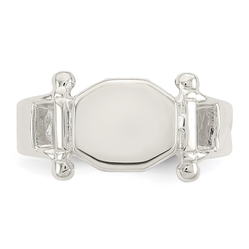 Sterlingsilber Fantasie Siegel Ring (size 8 Nur)