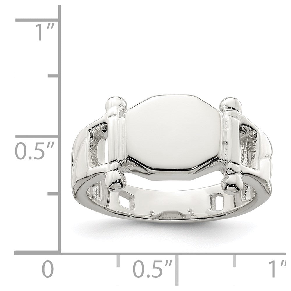 Sterlingsilber Fantasie Siegel Ring (size 8 Nur)
