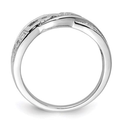 Sterlingsilber Rhodiniert Diamant Liebe Ring