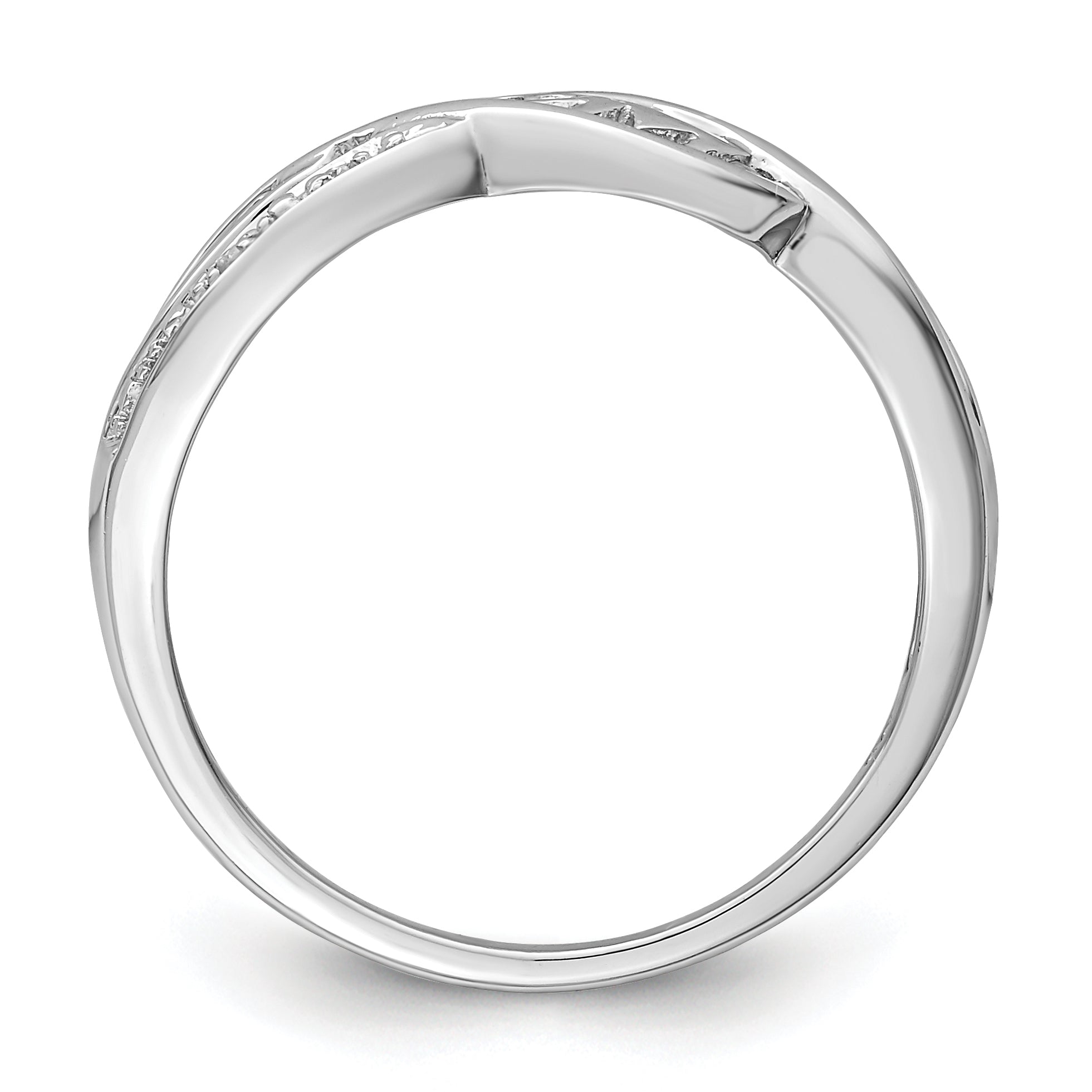 Sterlingsilber Rhodiniert Diamant Herz Mama Ring
