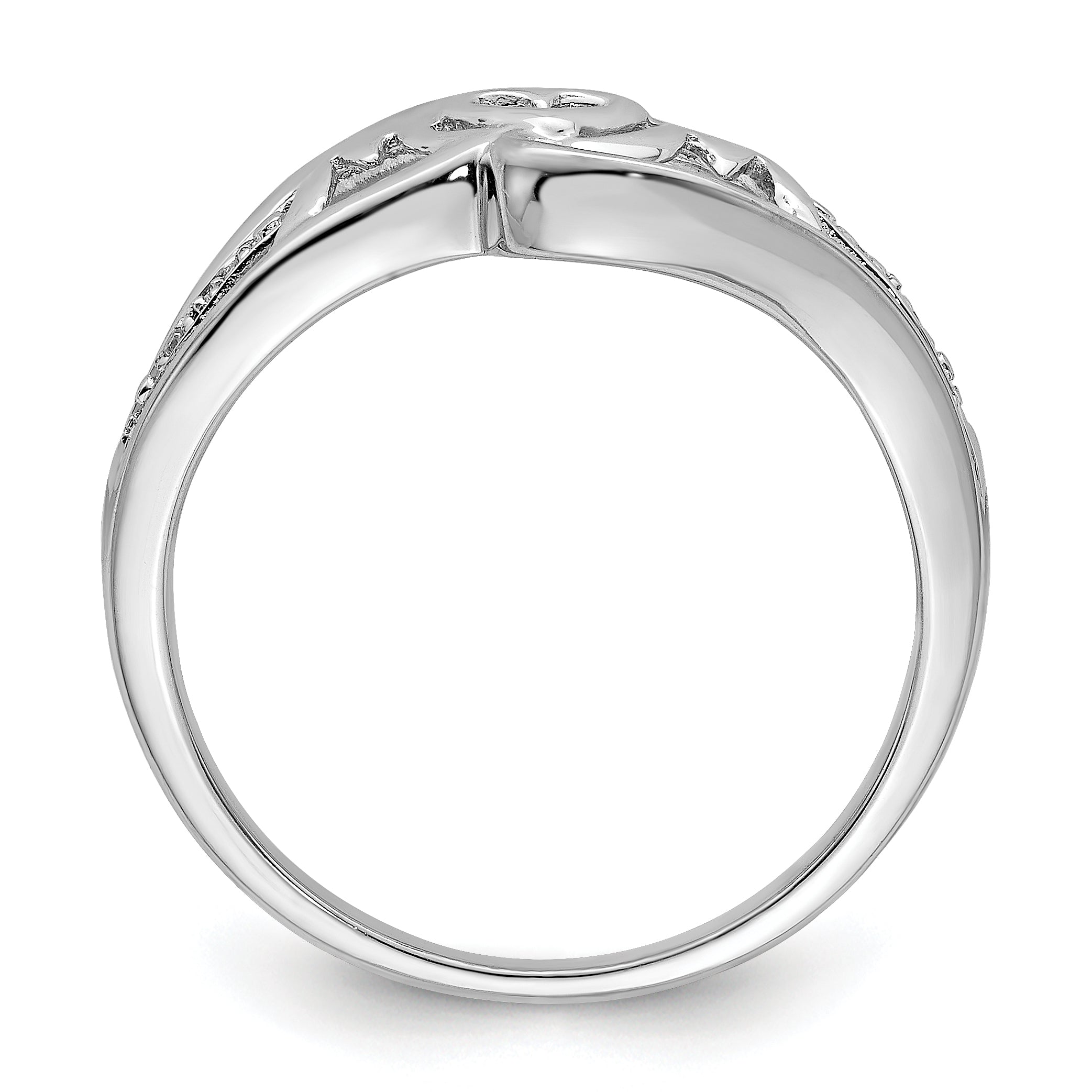 Sterlingsilber Rhodiniert Diamant Herz Mama Ring