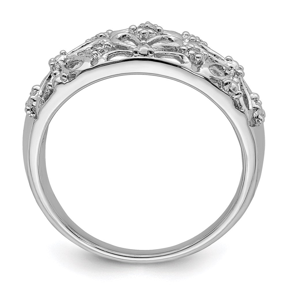 Sterlingsilber Rhodiniert Diamant Ring