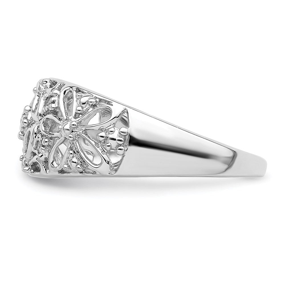 Sterlingsilber Rhodiniert Diamant Ring