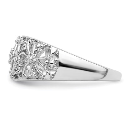 Sterlingsilber Rhodiniert Diamant Ring