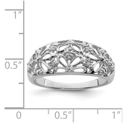 Sterlingsilber Rhodiniert Diamant Ring