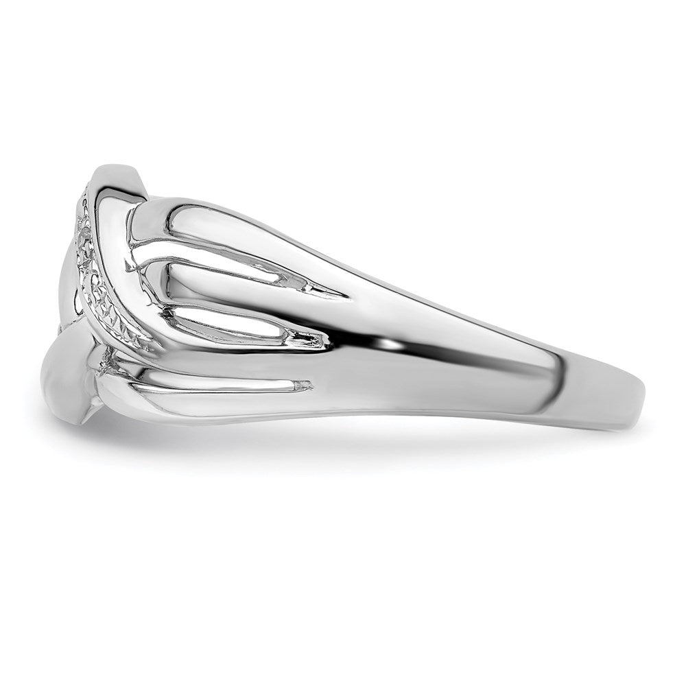 Sterlingsilber Rhodiniert Diamant Ring