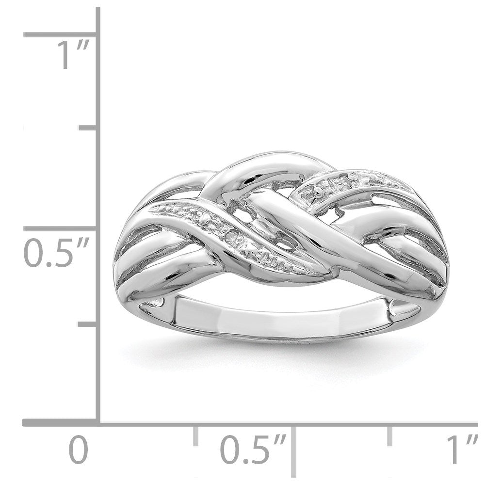 Sterlingsilber Rhodiniert Diamant Ring