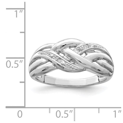 Sterlingsilber Rhodiniert Diamant Ring
