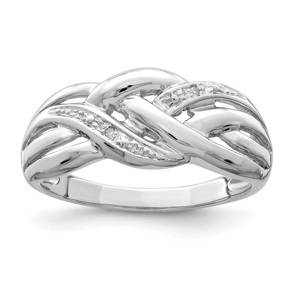 Sterlingsilber Rhodiniert Diamant Ring