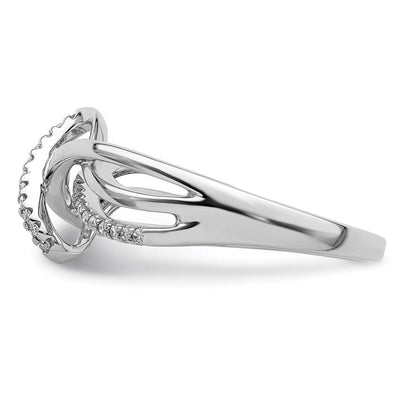 Sterlingsilber Rhodiniert Diamant Mode Ring