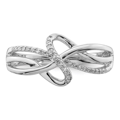 Sterlingsilber Rhodiniert Diamant Mode Ring
