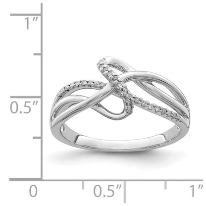 Sterlingsilber Rhodiniert Diamant Mode Ring