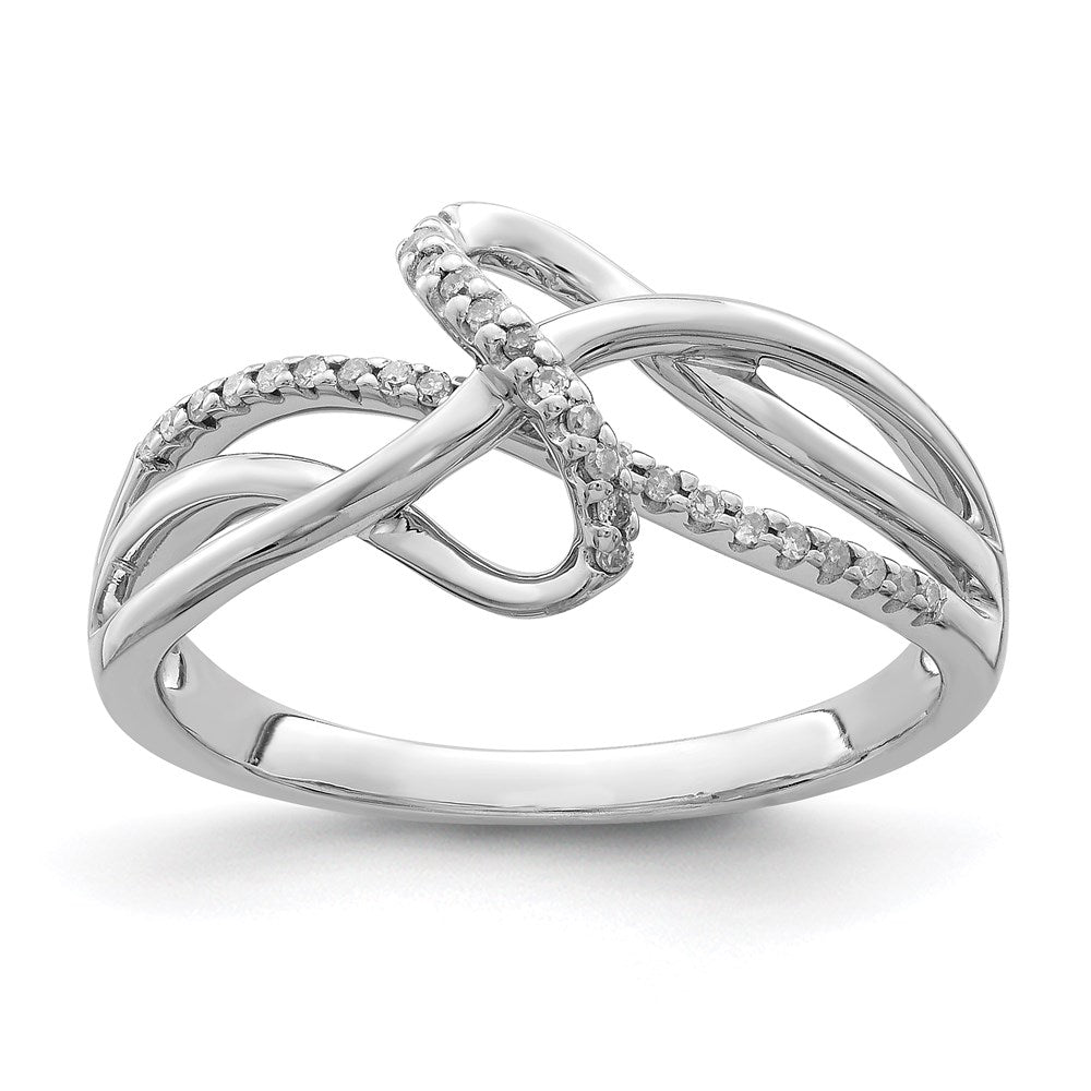 Sterlingsilber Rhodiniert Diamant Mode Ring