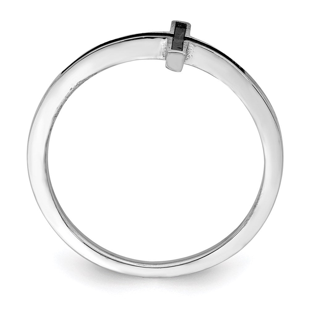 Sterlingsilber Antikisiert Seitlich Kreuz Ring