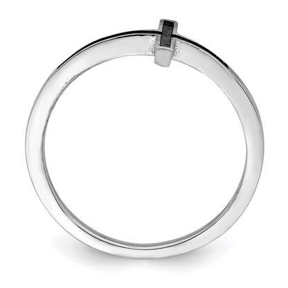 Sterlingsilber Antikisiert Seitlich Kreuz Ring