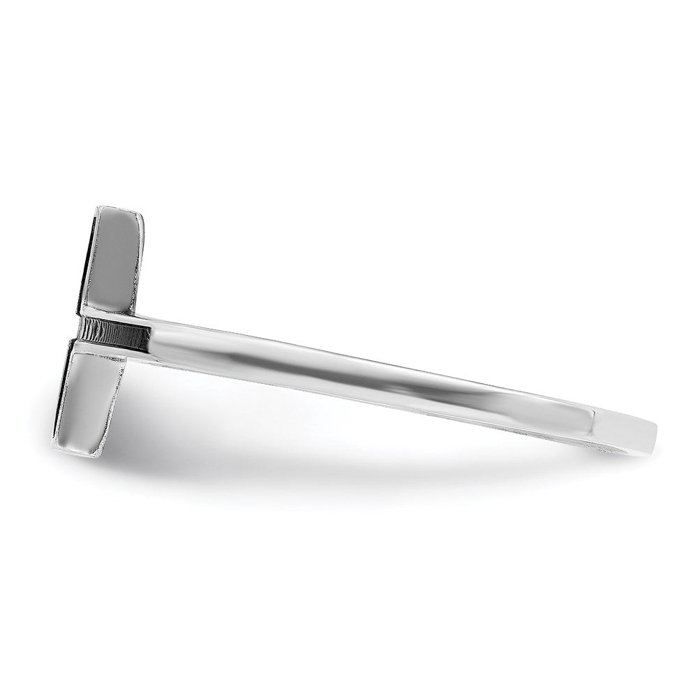 Sterlingsilber Antikisiert Seitlich Kreuz Ring