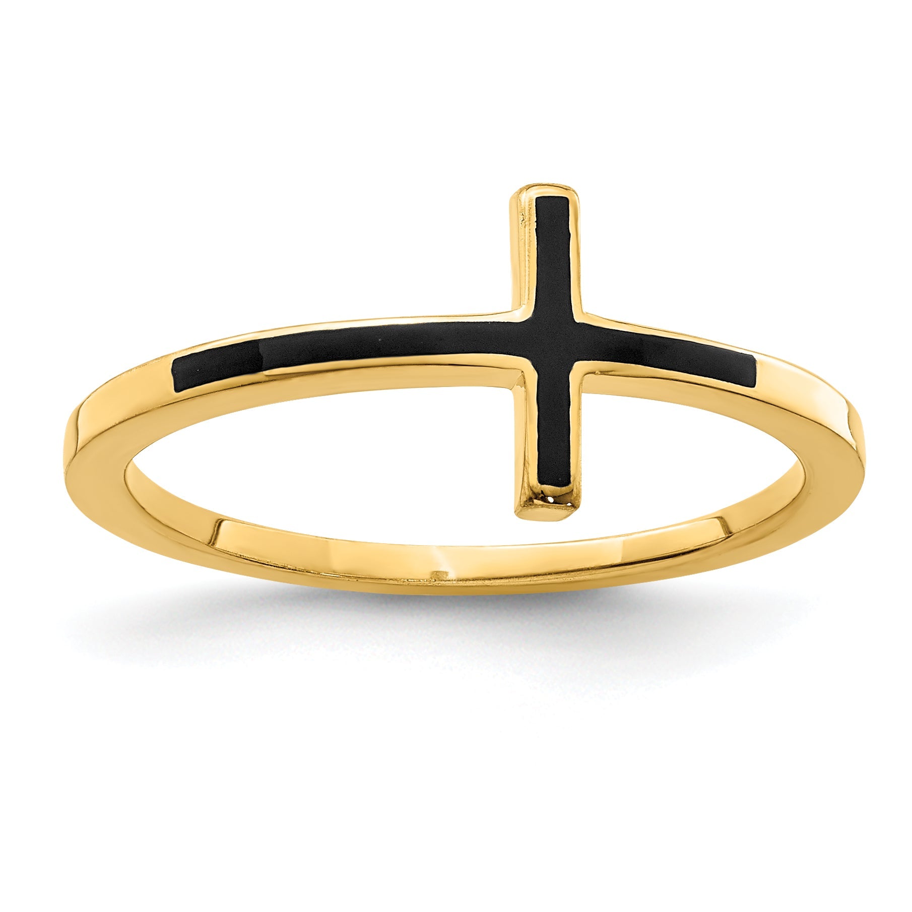 Sterlingsilber Gelb Vergoldet Antikisiert Seitlich Kreuz Ring