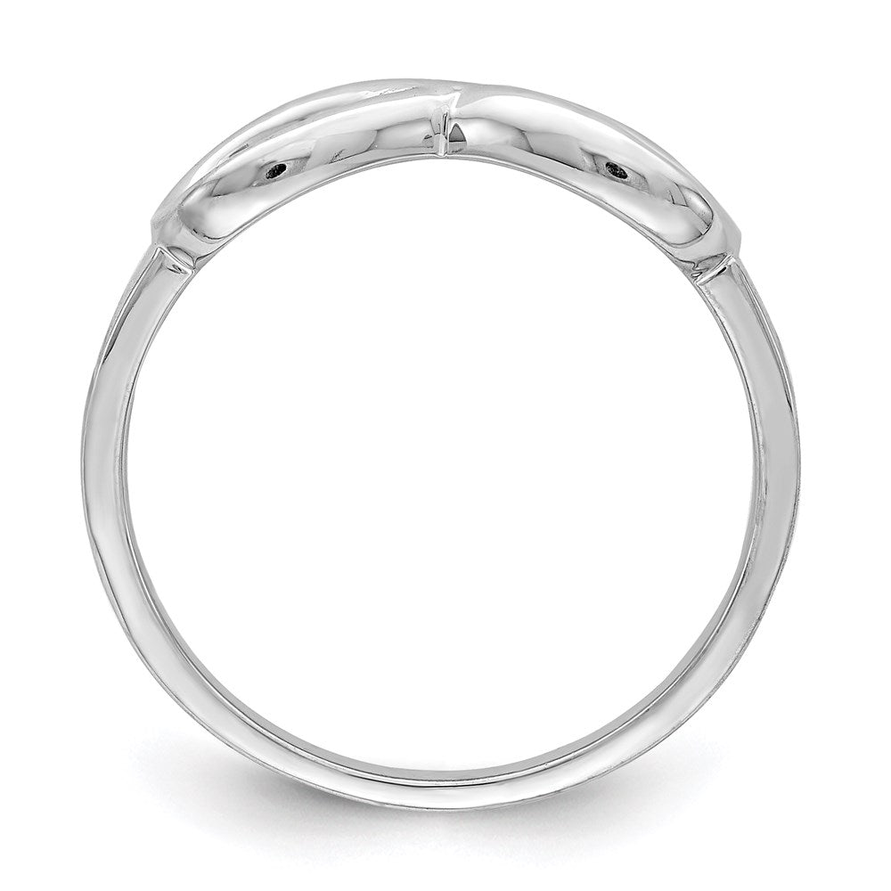 Sterlingsilber Rhodiniert Unendlichkeit Ring