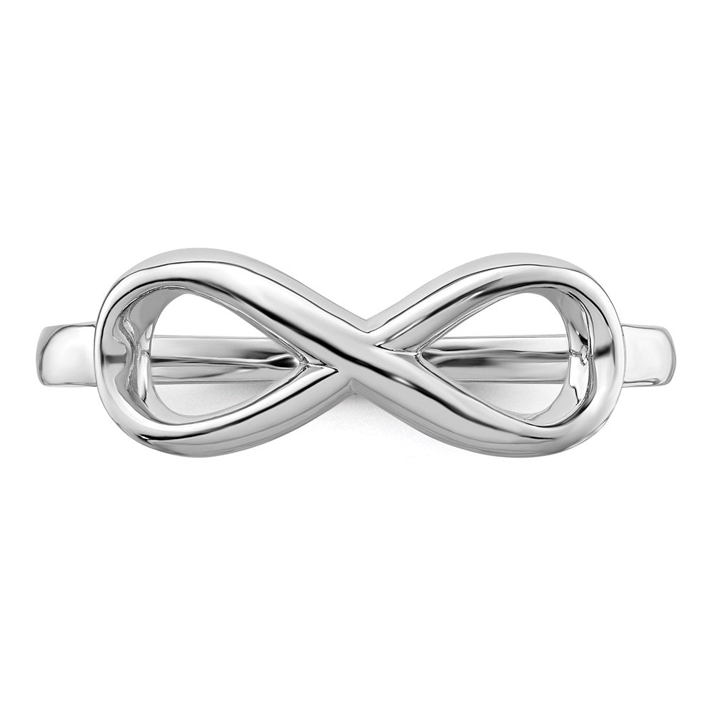 Sterlingsilber Rhodiniert Unendlichkeit Ring