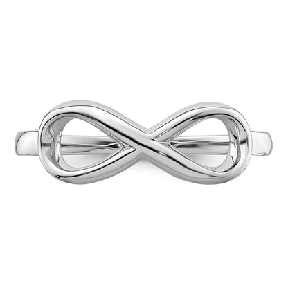 Sterlingsilber Rhodiniert Unendlichkeit Ring