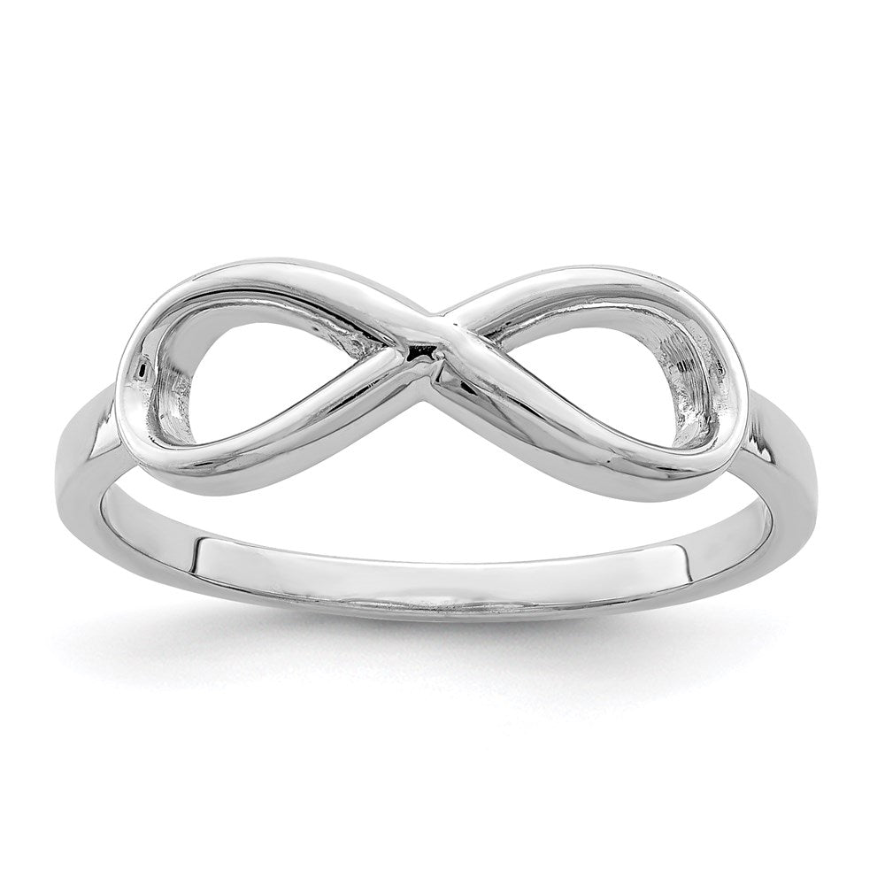 Sterlingsilber Rhodiniert Unendlichkeit Ring