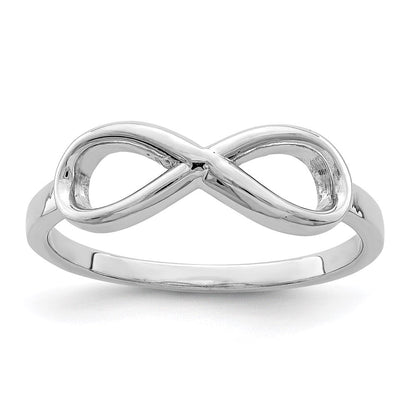 Sterlingsilber Rhodiniert Unendlichkeit Ring