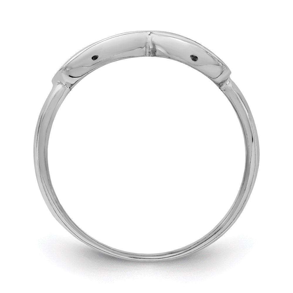 Sterlingsilber Rhodiniert Overlap Unendlichkeit Ring