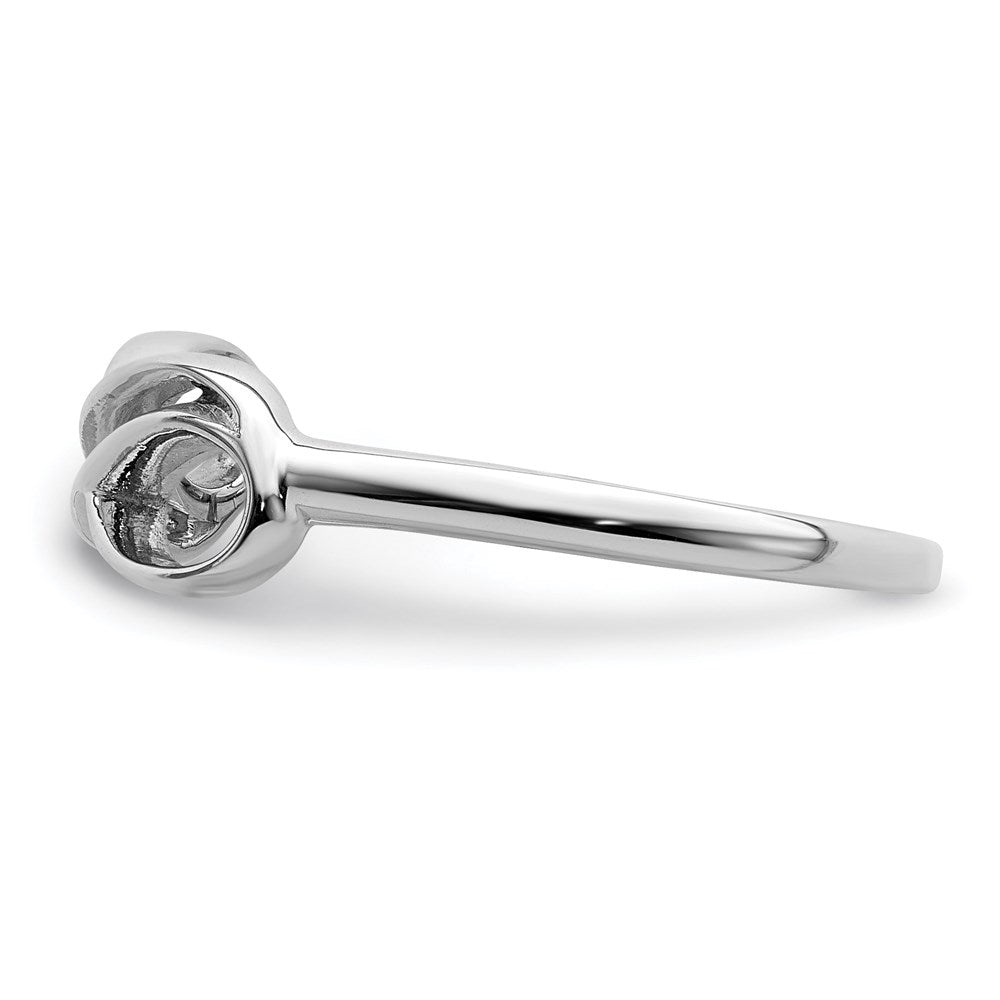 Sterlingsilber Rhodiniert Overlap Unendlichkeit Ring