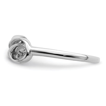 Sterlingsilber Rhodiniert Overlap Unendlichkeit Ring