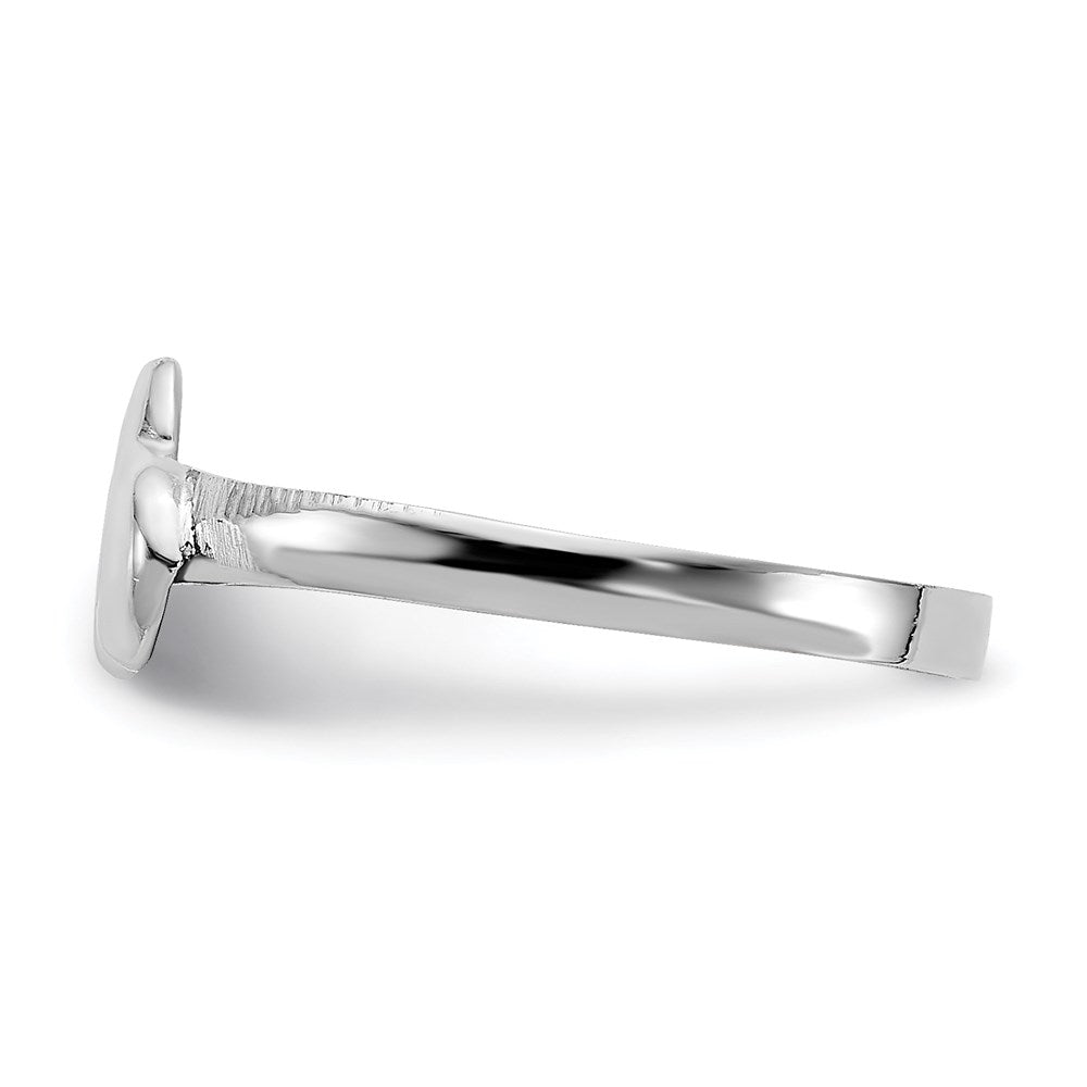 Sterlingsilber Rhodiniert Kind Poliert Kitty Katze Ring (size 4 Nur)