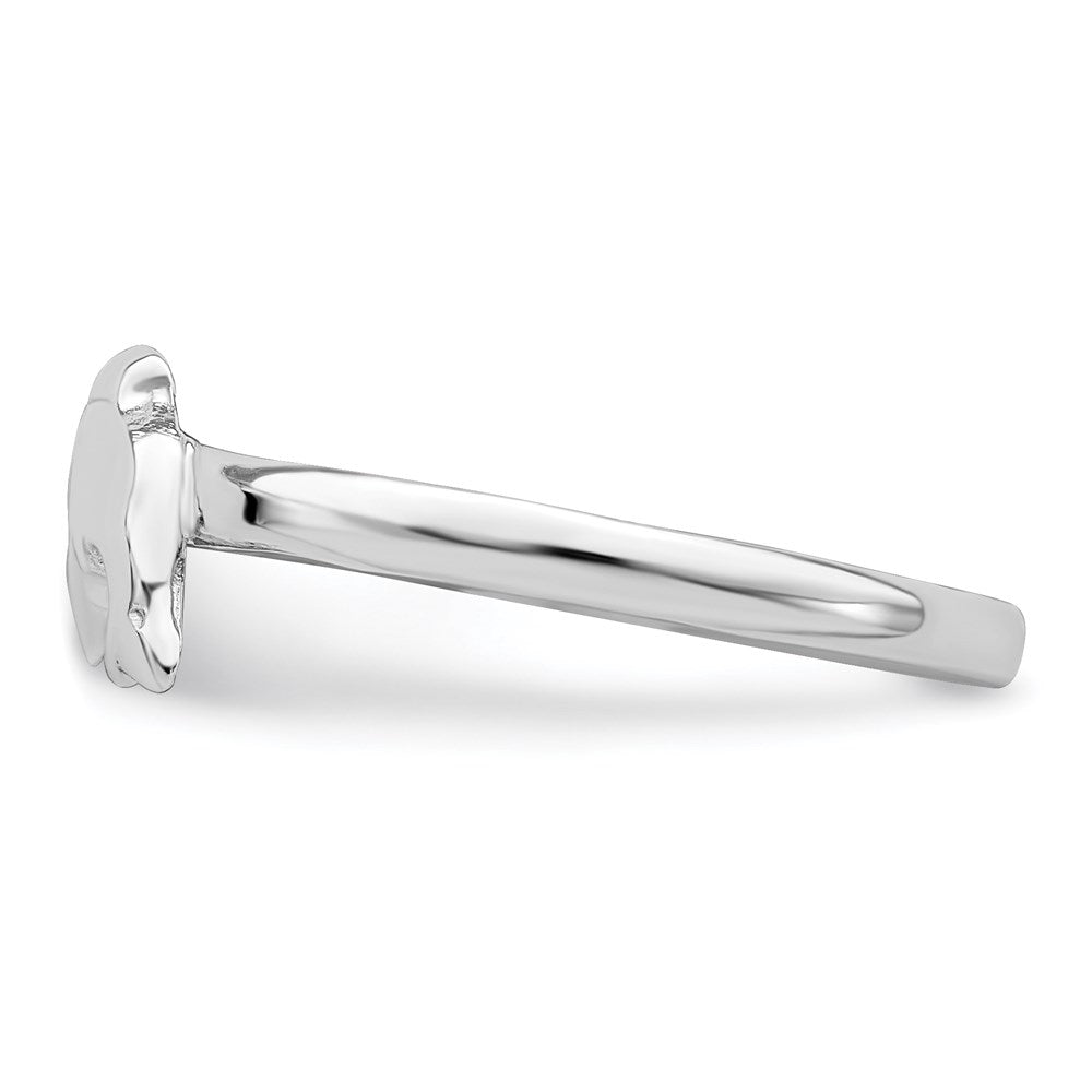 Sterlingsilber Rhodiniert Poliert Delfin Kinder Ring