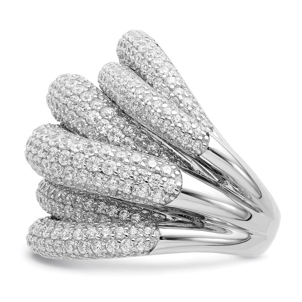 Sterlingsilber Schimmernd Rhodiniert 536 Stein Pavé‚äö Zirkonia Ring