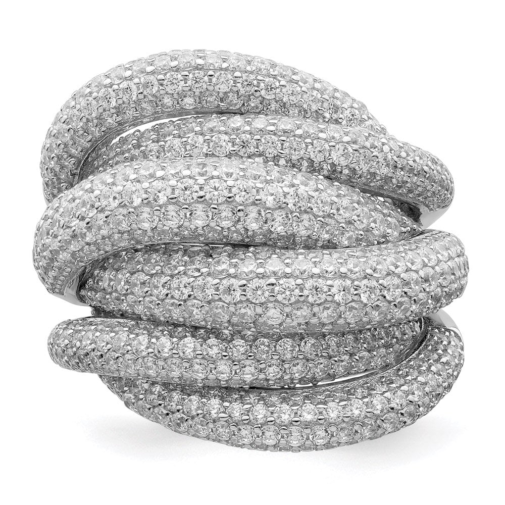 Sterlingsilber Schimmernd Rhodiniert 536 Stein Pavé‚äö Zirkonia Ring