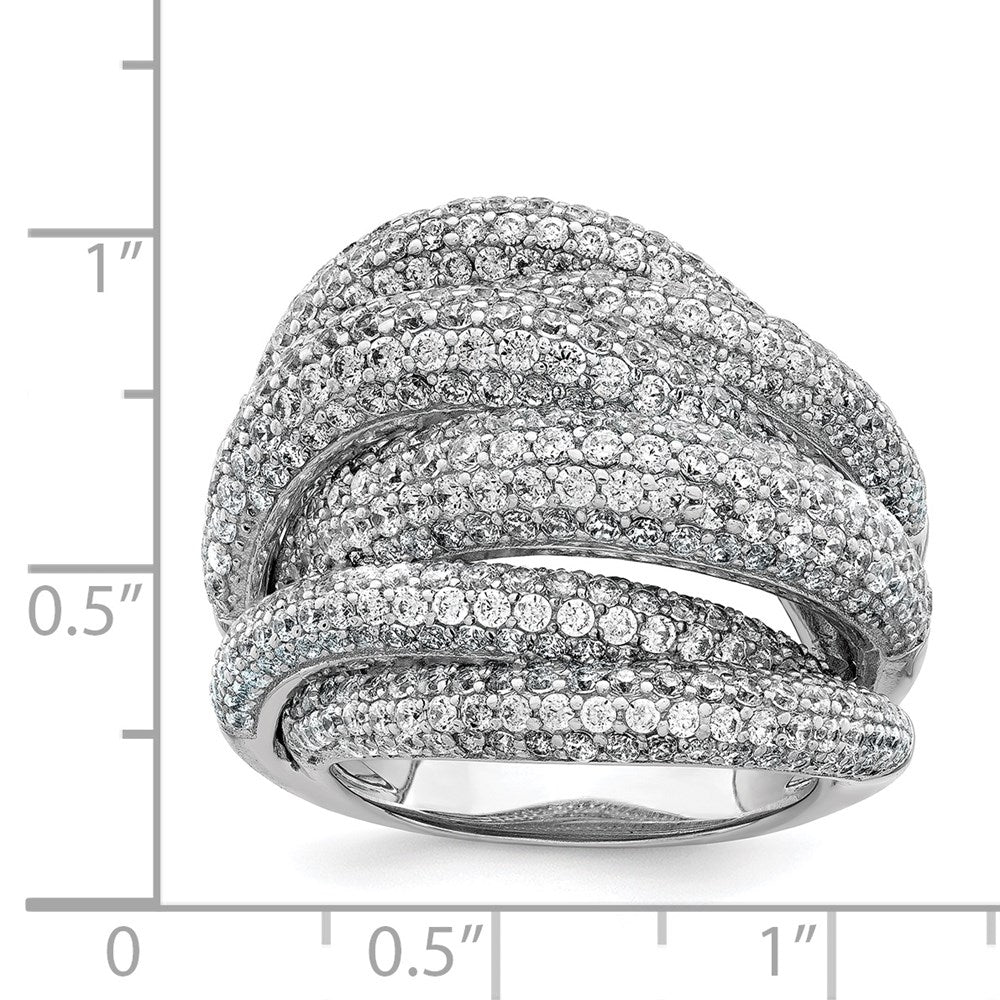 Sterlingsilber Schimmernd Rhodiniert 536 Stein Pavé‚äö Zirkonia Ring