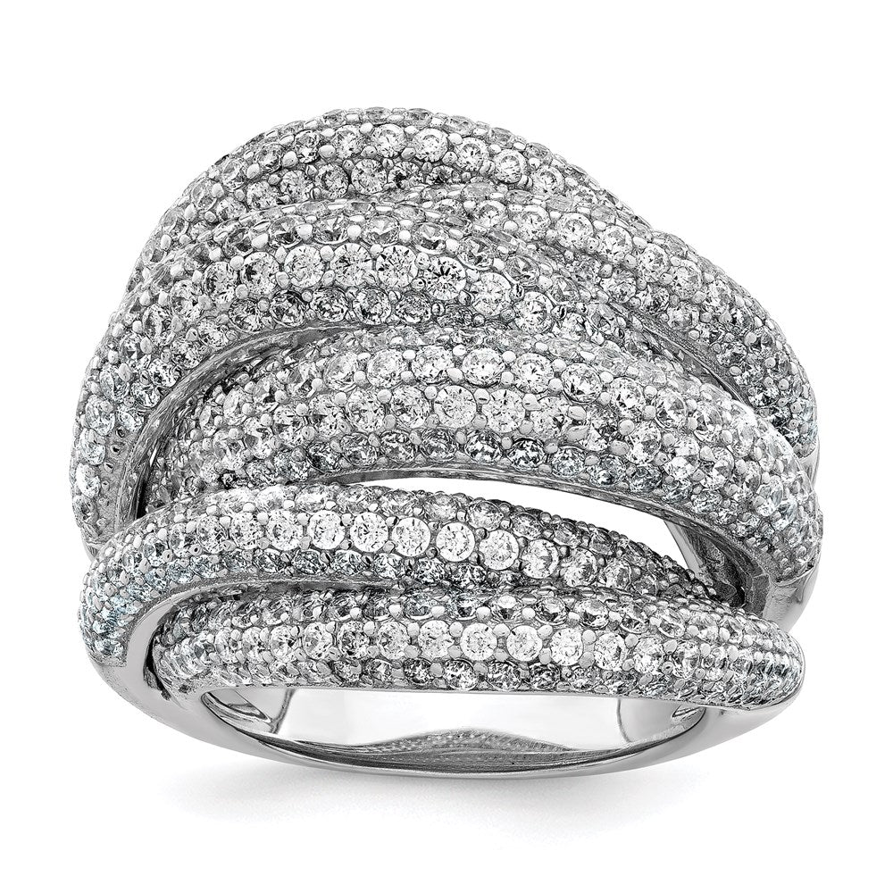 Sterlingsilber Schimmernd Rhodiniert 536 Stein Pavé‚äö Zirkonia Ring