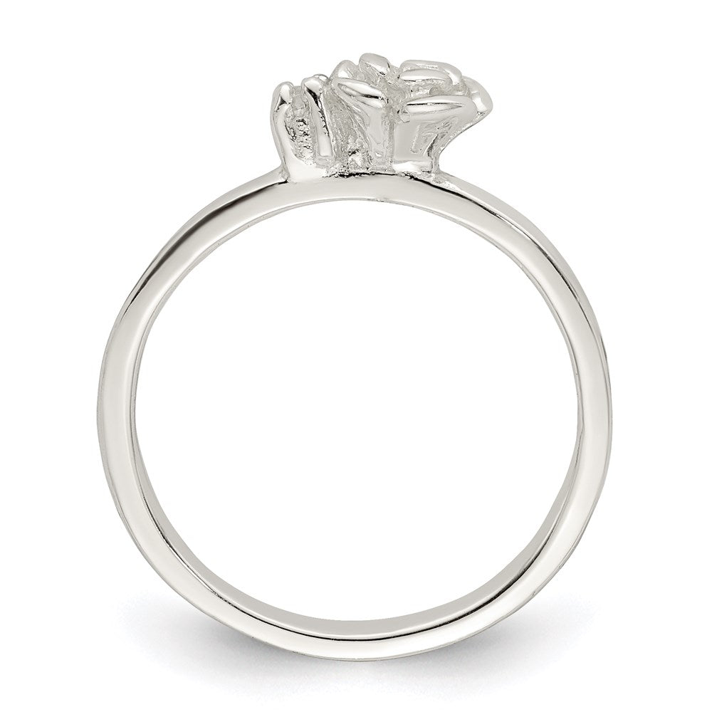Sterlingsilber Klar Zirkonia Rose Kinder Ring