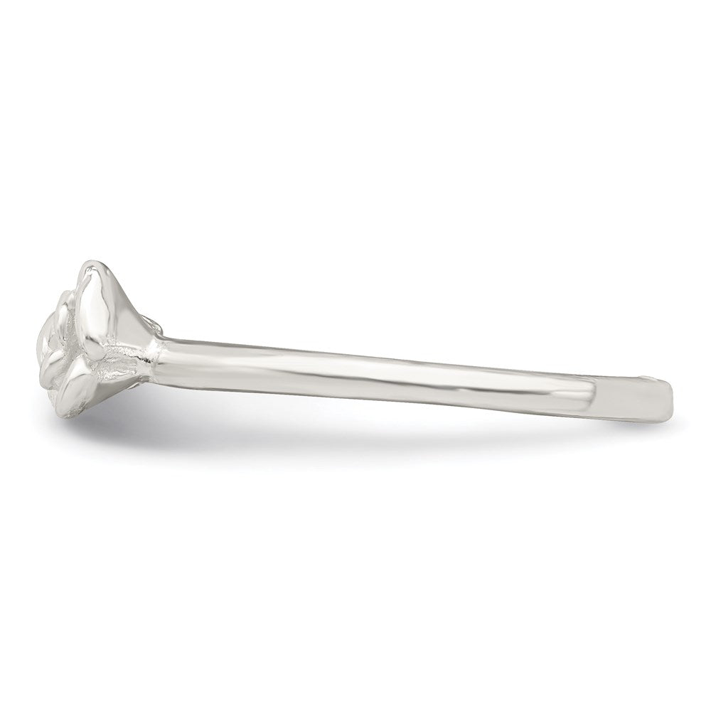Sterlingsilber Klar Zirkonia Rose Kinder Ring