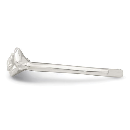 Sterlingsilber Klar Zirkonia Rose Kinder Ring