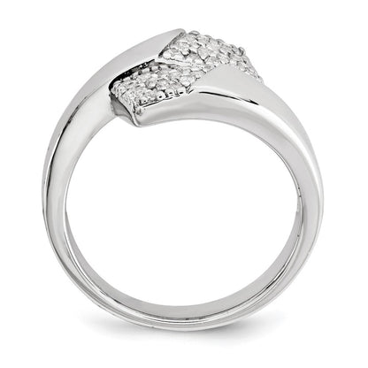 Sterlingsilber Rhodiniert Zirkonia Ring