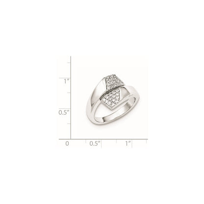 Sterlingsilber Rhodiniert Zirkonia Ring
