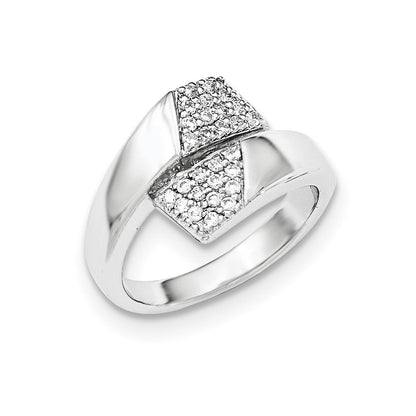 Sterlingsilber Rhodiniert Zirkonia Ring