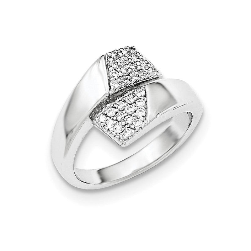 Sterlingsilber Rhodiniert Zirkonia Ring